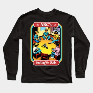 The ABCs of Beating the Odds Retro Book cover Long Sleeve T-Shirt